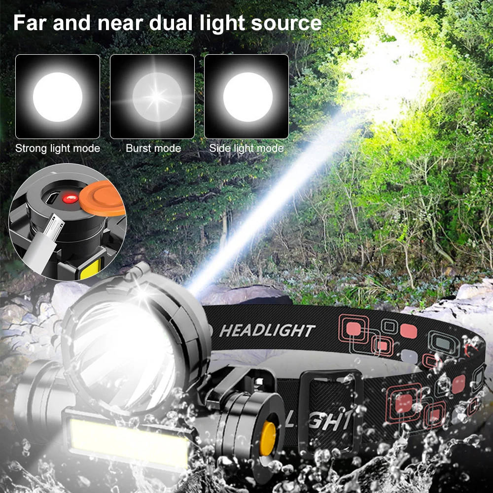 Super Rechargeable Headlight Outdoor COB Head-mounted Flashlight Led Fishing Waterproof Rechargeable Strong Headlight
Super Rechargeable Headlight Outdoor COB Head-mounted Flashlight Led Fishing Waterproof Rechargeable Strong Headlight