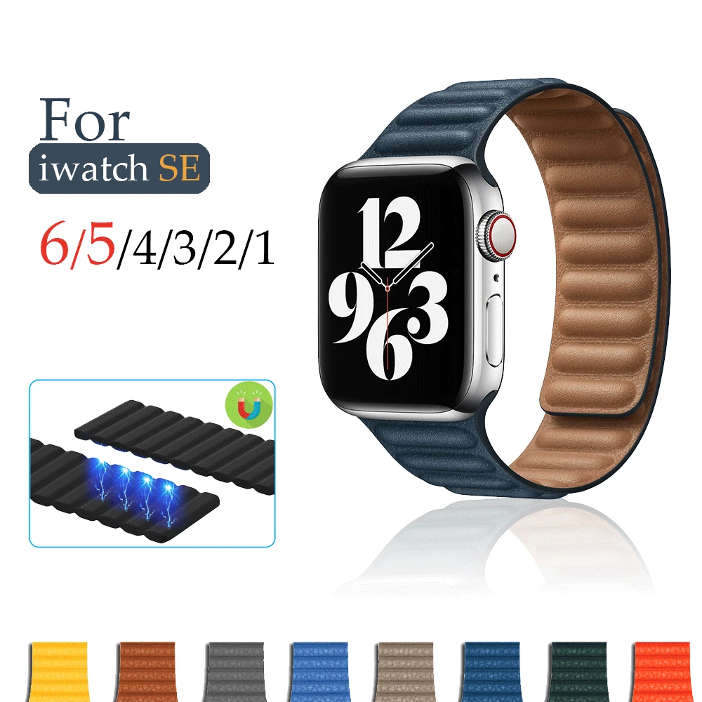 Silicone Leather for Apple watchband 44mm 40mm 38mm 42mm 41mm 45mm Original Magnetic Loop bracelet iWatch 7 seires 6 5 4 3 strap
Silicone Leather for Apple watchband 44mm 40mm 38mm 42mm 41mm 45mm Original Magnetic Loop bracelet iWatch 7 seires 6 5 4 3 strap