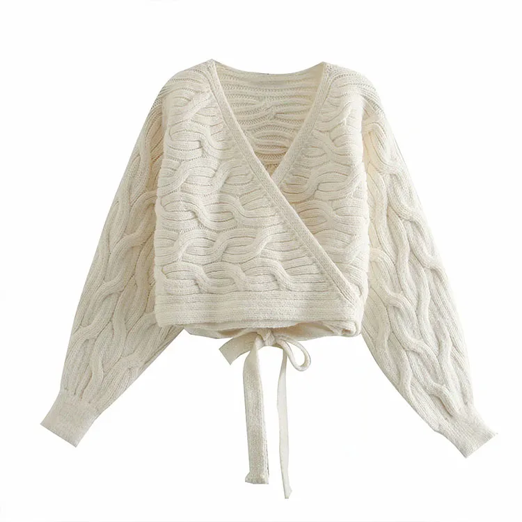 2021 Autumn New Women's European And American Solid Color Eight-strand Knitted V-neck Lace Knitted Sweater For Ladies 
2021 Autumn New Women's European And American Solid Color Eight-strand Knitted V-neck Lace Knitted Sweater For Ladies