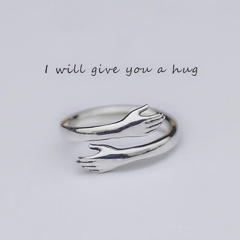 Women's Ring New Silver Color Jewelry for Women man Vintage Hugging Hand Ring Open Adjust Fashion Party Gift Accessories
Women's Ring New Silver Color Jewelry for Women man Vintage Hugging Hand Ring Open Adjust Fashion Party Gift Accessories