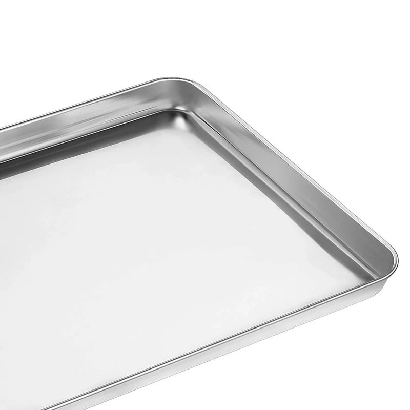 Baking Sheet Cookie Sheet Set of 2, 430 Stainless Steel Baking Pans Tray 16 x 12 x 1 Inch, Mirror Finish, Easy Clean & Dishwashe
Baking Sheet Cookie Sheet Set of 2, 430 Stainless Steel Baking Pans Tray 16 x 12 x 1 Inch, Mirror Finish, Easy Clean & Dishwashe