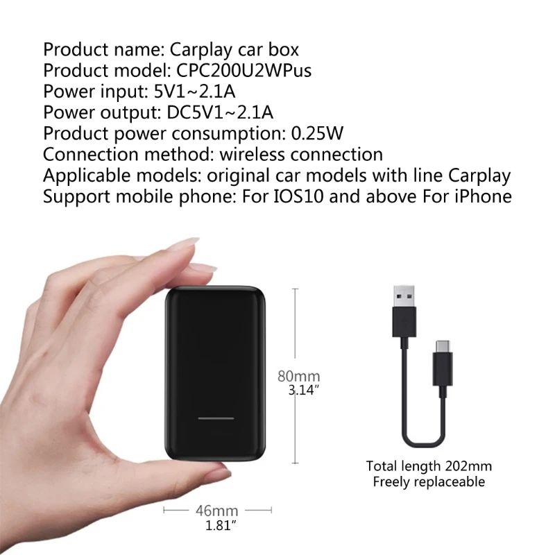 Carlinkit Bluetooth Wireless USB Dongle Adapter Carplay for Auto Navigation Player
Carlinkit Bluetooth Wireless USB Dongle Adapter Carplay for Auto Navigation Player