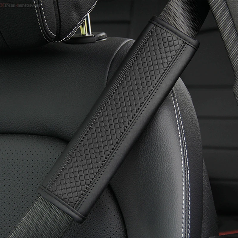 

Fibre Leather Embossed Seat Belt Shoulder Pads, Interior Seat Belt Shoulder Covers, Car Seat Cover Safety Belts