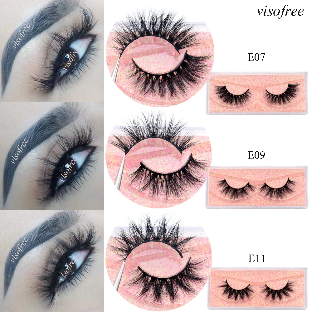 

Mink Eyelashes Hand Made Crisscross False Eyelashes Cruelty Free Dramatic 3D Mink Lashes Long Lasting Faux Cils for Makeup Tools