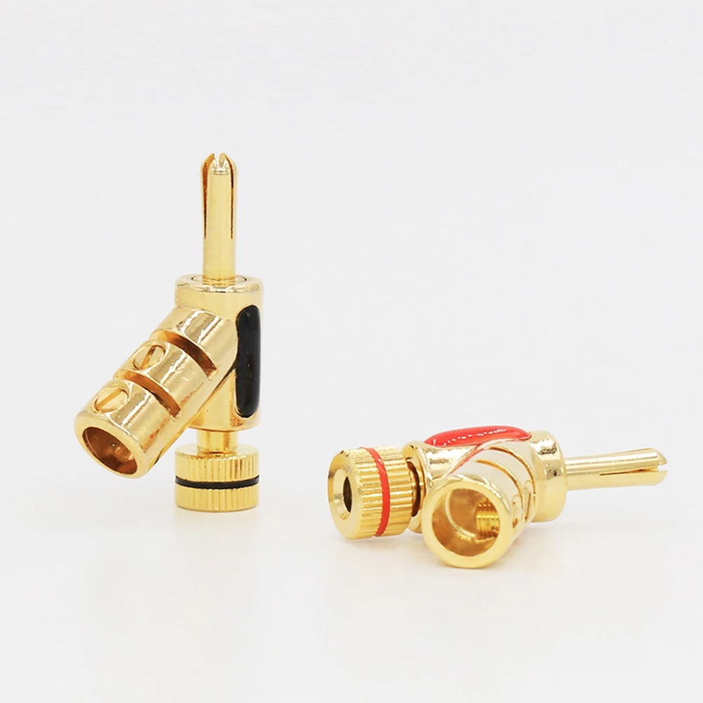 BA1441G 4Pcs Gold Plated Lockable Banana Connector Speaker Cable Plug for Max Cable Diameter 6MM
BA1441G 4Pcs Gold Plated Lockable Banana Connector Speaker Cable Plug for Max Cable Diameter 6MM