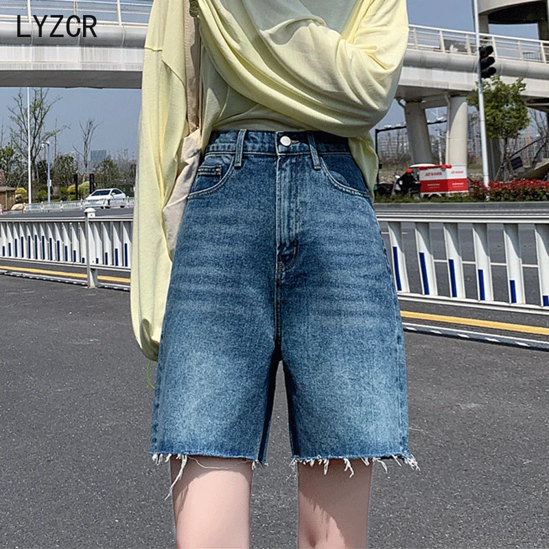 Summer Women Denim Short Jeans Bermuda Knee Length High Waist Jeans Capris Loose Wide Leg Denim Shorts Woman Pants Trousers
Summer Women Denim Short Jeans Bermuda Knee Length High Waist Jeans Capris Loose Wide Leg Denim Shorts Woman Pants Trousers