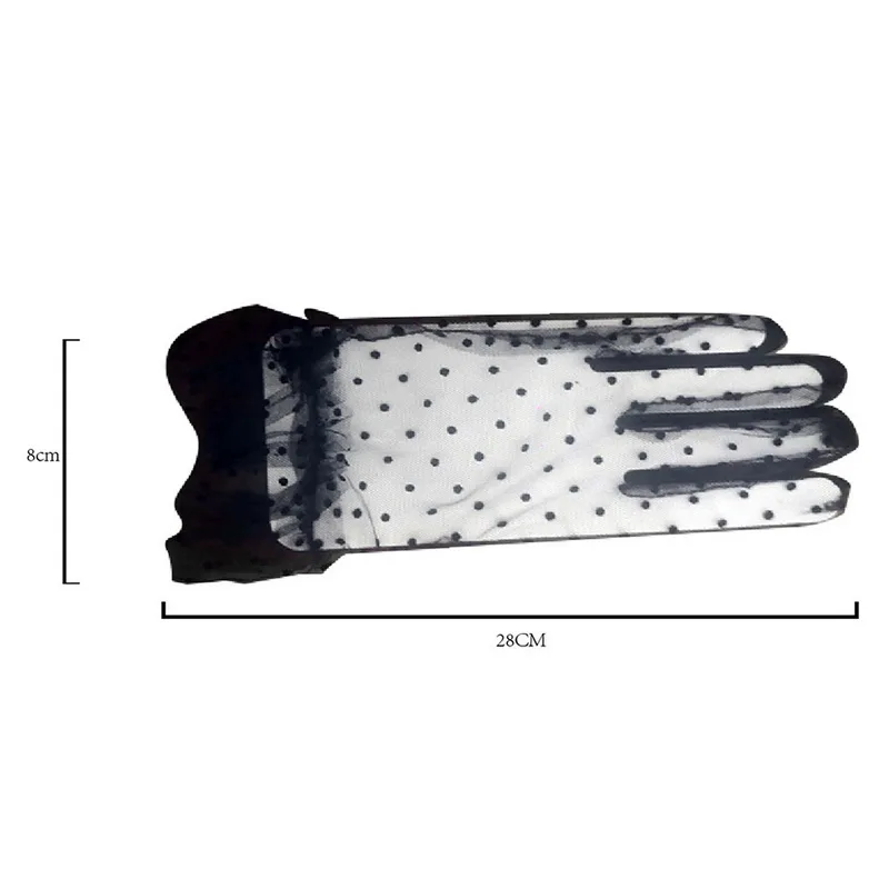 New 1 Pair Dot Autumn Summer Women Short Tulle Gloves Stretchy Lace Spots Lotus Leaf Sheers Flexible Accessories Full Finger
New 1 Pair Dot Autumn Summer Women Short Tulle Gloves Stretchy Lace Spots Lotus Leaf Sheers Flexible Accessories Full Finger