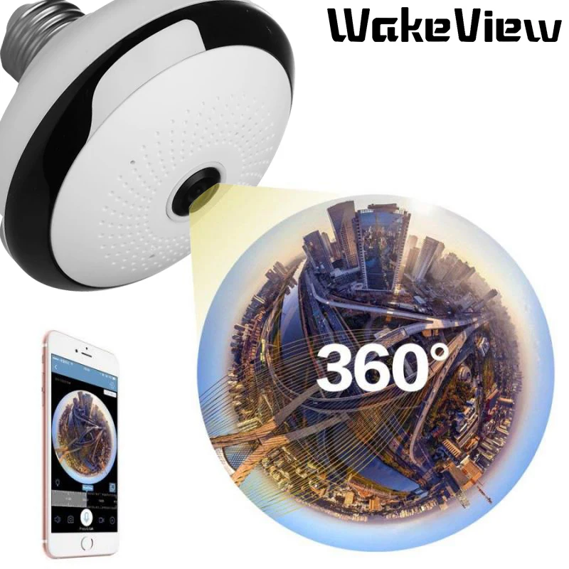 WakeView 360 градусов широкоугольная камера IP рыбий глаз панорамная 1.3MP WiFi ip