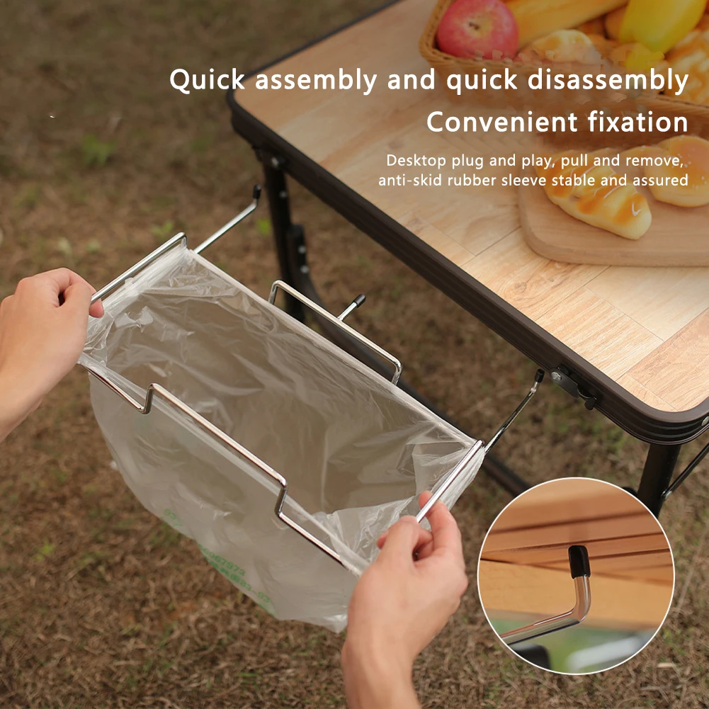 Stainless steel Outdoor Trash Bag Holder Table Detachable Garbage Hanging Storage Rack Stand Camping Hiking Equipment
Stainless steel Outdoor Trash Bag Holder Table Detachable Garbage Hanging Storage Rack Stand Camping Hiking Equipment