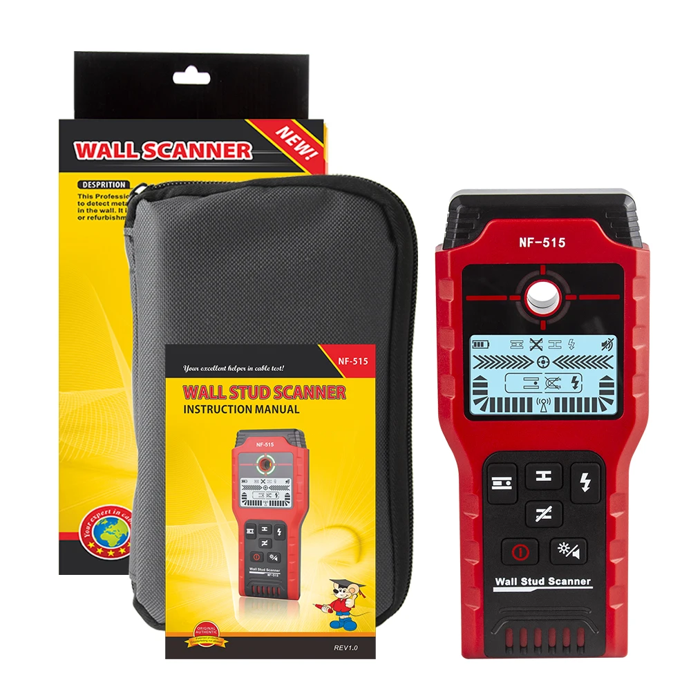 NOYAFA Wall Detector NF-515 Wire Depth Tracker Multifunctional Handheld Wall Tester Metal Wood AC Cable Finder Wall Stud Scanner
NOYAFA Wall Detector NF-515 Wire Depth Tracker Multifunctional Handheld Wall Tester Metal Wood AC Cable Finder Wall Stud Scanner