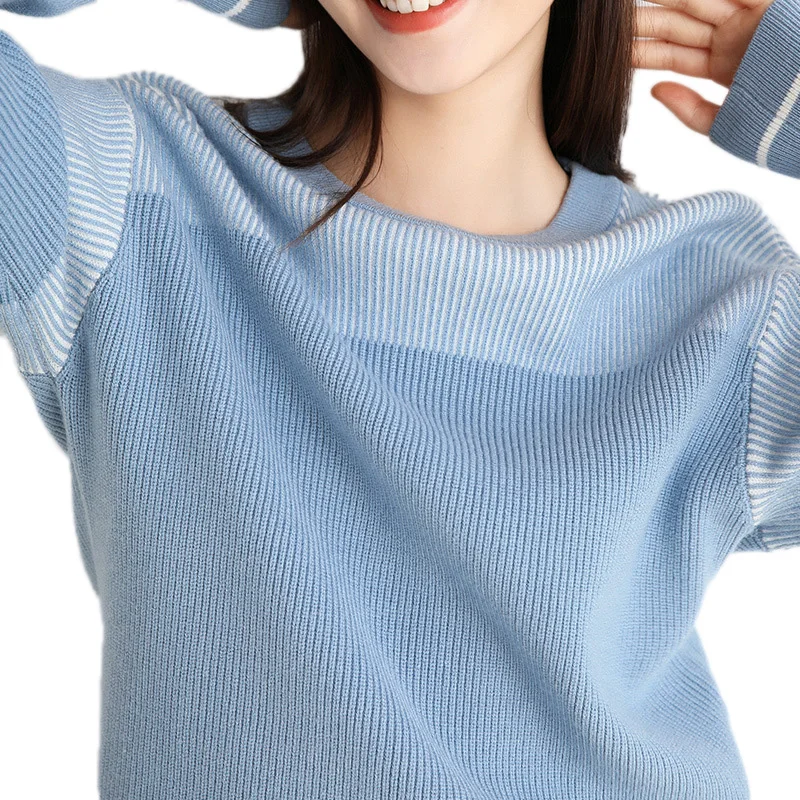 Pullovers Women O Neck Sweaters Long Sleeve Patchwork Female Jumper Autumn Winter Fashion Leisure Basic Top Soft Warm Clothes
Pullovers Women O Neck Sweaters Long Sleeve Patchwork Female Jumper Autumn Winter Fashion Leisure Basic Top Soft Warm Clothes