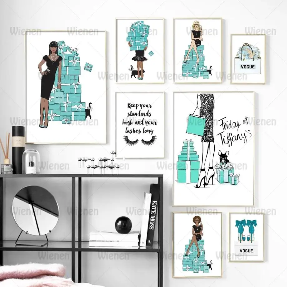 Fashion Canvas Painting Girl Handbag High Heels Eyelash Nordic Wall Art Posters and Prints Wall Pictures for Living Room Decor
Fashion Canvas Painting Girl Handbag High Heels Eyelash Nordic Wall Art Posters and Prints Wall Pictures for Living Room Decor