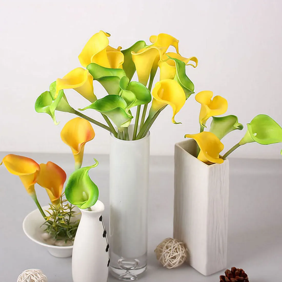 Hot sale Calla 5 10 30 Heads Lily Artificial Bridal Wedding Bouquet Head Latex Real Touch Artificial Flower Wedding Decoration
Hot sale Calla 5 10 30 Heads Lily Artificial Bridal Wedding Bouquet Head Latex Real Touch Artificial Flower Wedding Decoration