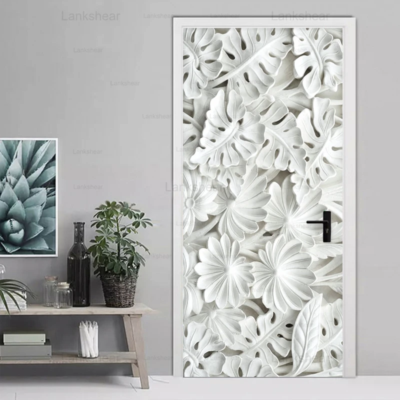 Self-Adhesive Door Sticker 3D Stereo White Leaf Gypsum Pattern Wallpapers Living Room Bedroom Home Decor Pvc Waterproof Stickers
Self-Adhesive Door Sticker 3D Stereo White Leaf Gypsum Pattern Wallpapers Living Room Bedroom Home Decor Pvc Waterproof Stickers