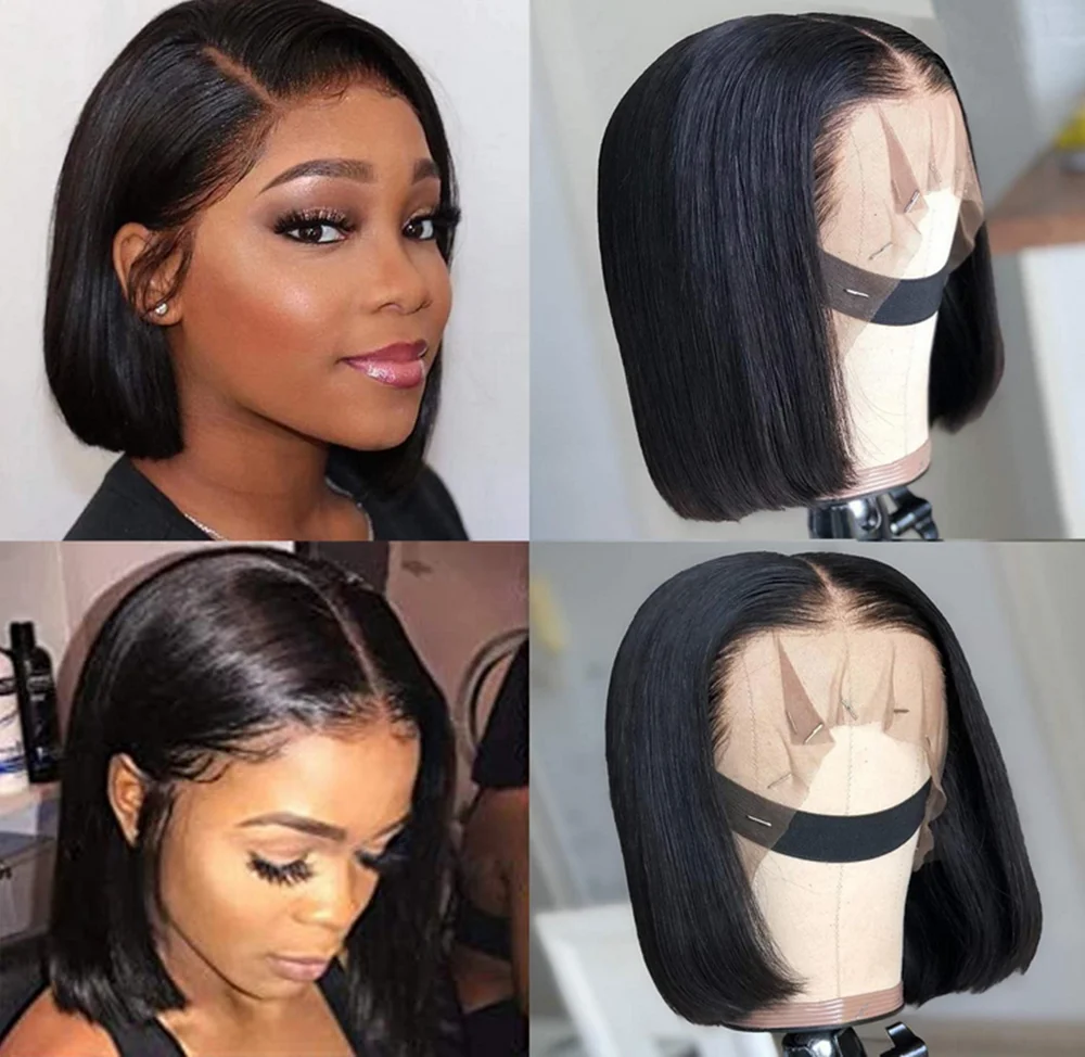 Human Hair Lace Front 13x4 Wigs Bob 150 Density Brazilian Virgin Human Hair Wigs for Black Women Short Bob Wigs Straight Hair Na
Human Hair Lace Front 13x4 Wigs Bob 150 Density Brazilian Virgin Human Hair Wigs for Black Women Short Bob Wigs Straight Hair Na