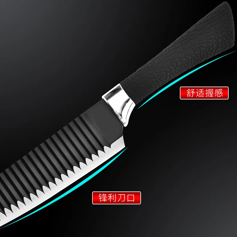 Purchase Wholesale Kitchen Knife Black Knife 5-Piece Set Gift Knife Stainless Steel Kitchenware Household Knife Corrugated
Purchase Wholesale Kitchen Knife Black Knife 5-Piece Set Gift Knife Stainless Steel Kitchenware Household Knife Corrugated