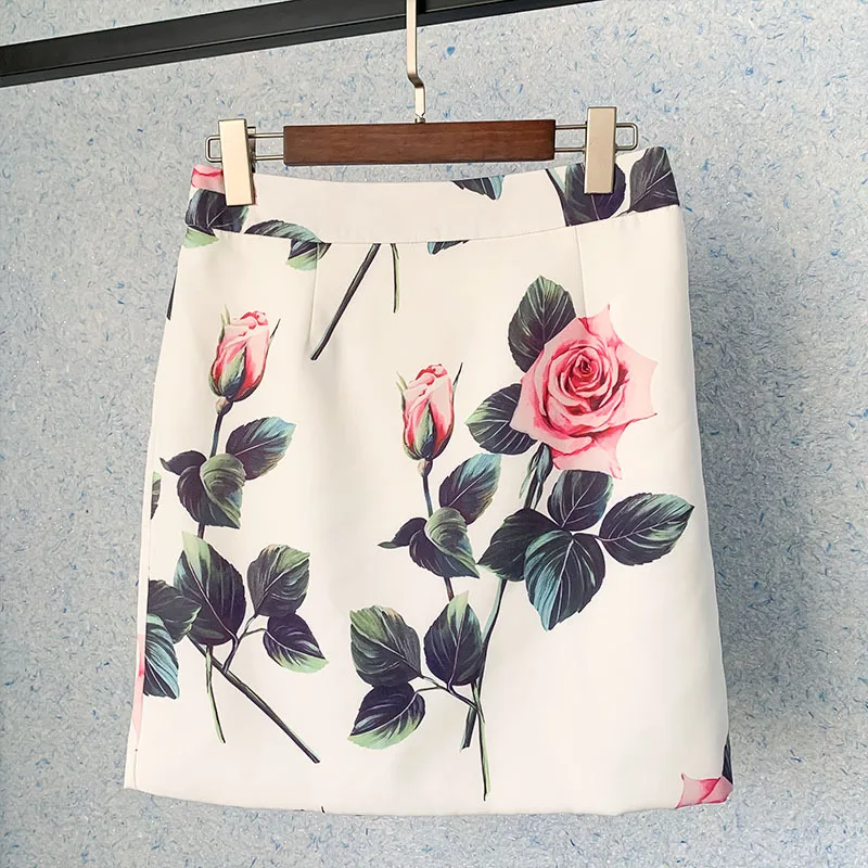Summer Fashion Rose Flower Print Mini Skirt Fashion Designer High Waist Mini Skirt High Quality Plus Size Short Skirt
Summer Fashion Rose Flower Print Mini Skirt Fashion Designer High Waist Mini Skirt High Quality Plus Size Short Skirt