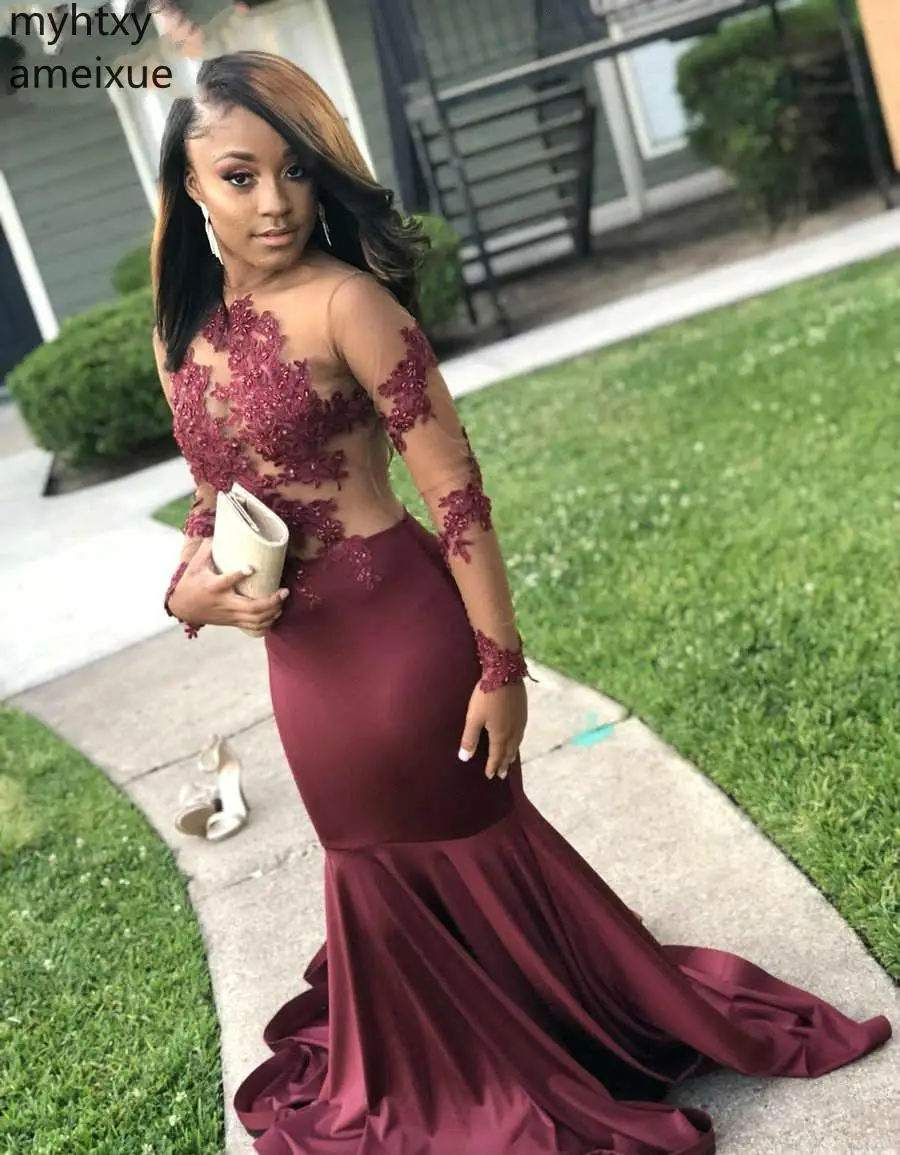 2021 New African Sexy Sheer Long Sleeve Red Prom Dresses Backless Cheap Black Girls Evening Party Gowns Plus Size Custom Made
2021 New African Sexy Sheer Long Sleeve Red Prom Dresses Backless Cheap Black Girls Evening Party Gowns Plus Size Custom Made