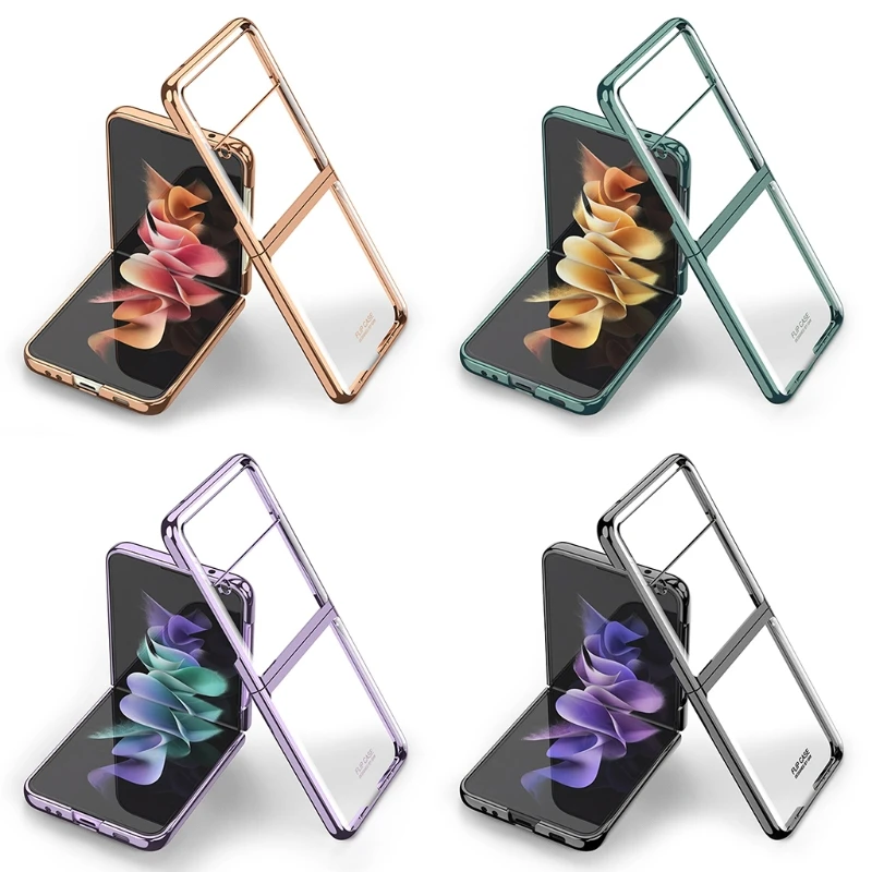 Transparent Durable Comfortable Cellphone Cases with Electroplating Frame Compatible with Z Flip3 Phone Case
Transparent Durable Comfortable Cellphone Cases with Electroplating Frame Compatible with Z Flip3 Phone Case