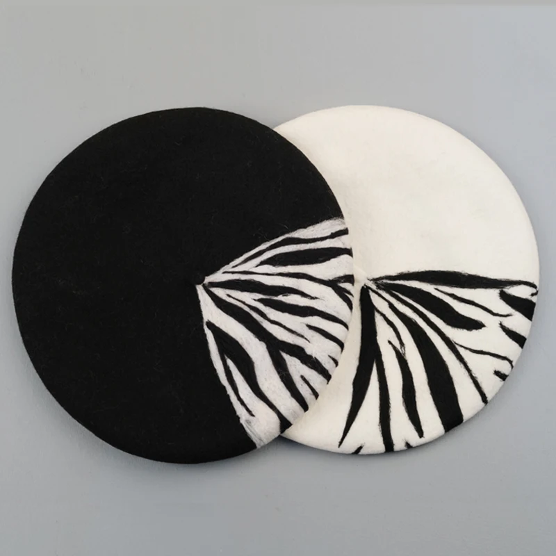 Autumn and winter hat beret original DIY in subparagraph baize of black and white zebra girls ins joker hat
Autumn and winter hat beret original DIY in subparagraph baize of black and white zebra girls ins joker hat
