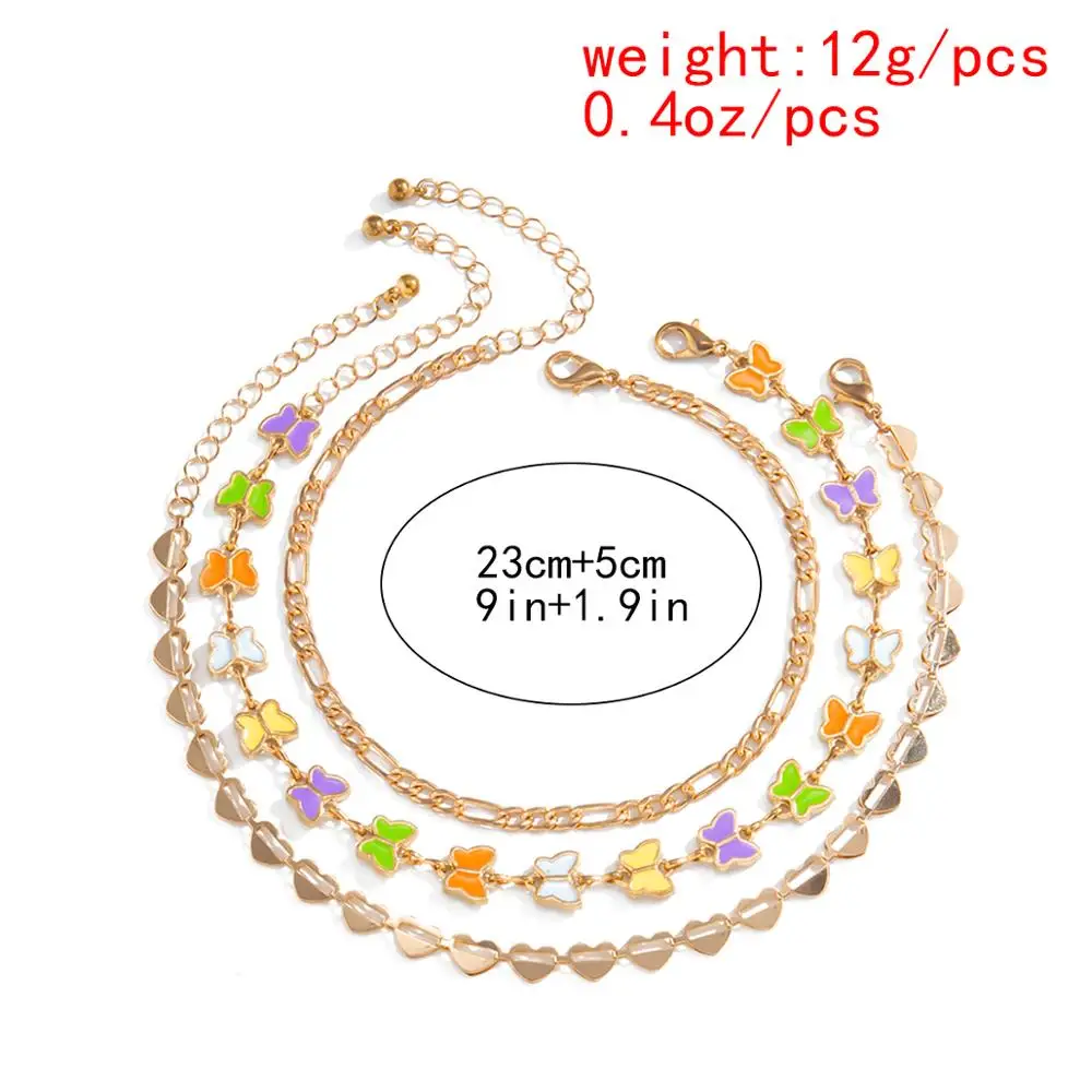 Salircon Boho Multicolor Butterfly Jewelry Anklets for Women Fashion Hollow Heart Design Ankle Bracelet Sandals Goth Accessories
Salircon Boho Multicolor Butterfly Jewelry Anklets for Women Fashion Hollow Heart Design Ankle Bracelet Sandals Goth Accessories