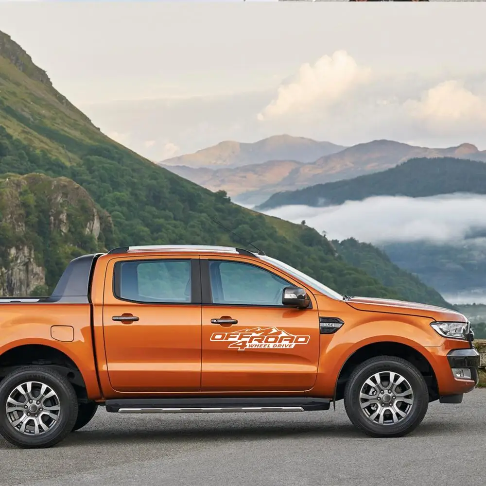 2 шт., виниловые наклейки на заднюю дверь автомобиля Ford Ranger 
2 шт., виниловые наклейки на заднюю дверь автомобиля Ford Ranger