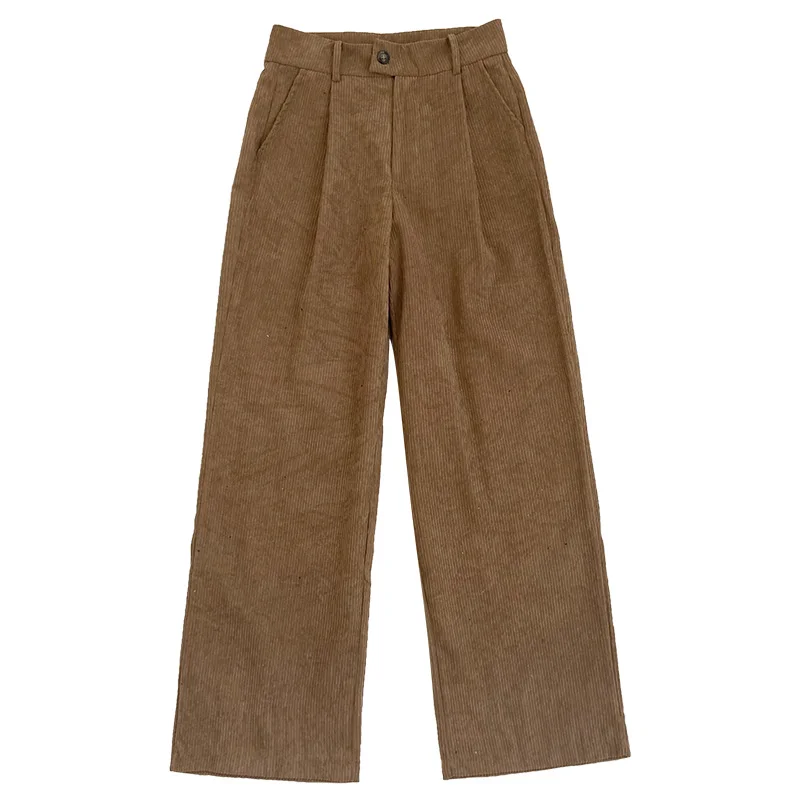 Yeeloca Spring Classic Corduroy High Waist Casual Pants Women's Office Lady Solid Loose Trousers Korean Straight Slim Pants
Yeeloca Spring Classic Corduroy High Waist Casual Pants Women's Office Lady Solid Loose Trousers Korean Straight Slim Pants