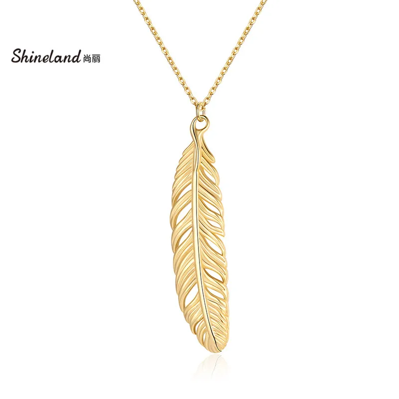 Shineland Gold Color Long Leaf Shape Pendant For Female Girl Copper Chain Necklace Party Weeding Bohemia Jewelry 2021 New
Shineland Gold Color Long Leaf Shape Pendant For Female Girl Copper Chain Necklace Party Weeding Bohemia Jewelry 2021 New