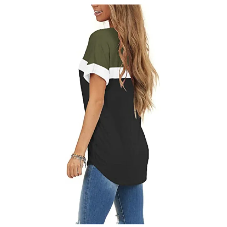 DaDa Solid Color Round Neck Short-sleeved Contrast Stitching T-shirt Top Graphic Tee Graphic T Shirts Women Shirts
DaDa Solid Color Round Neck Short-sleeved Contrast Stitching T-shirt Top Graphic Tee Graphic T Shirts Women Shirts