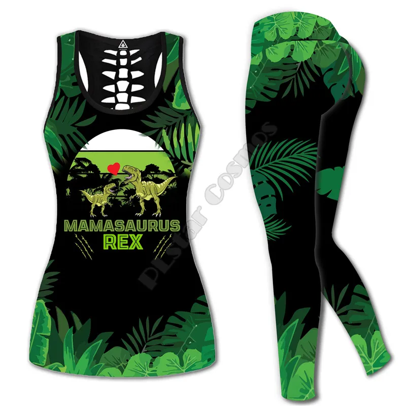 Dinosaurs Rex Leggings and Hollow out Tank Top Suit Sexy Yoga Fitness Soft Legging Summer Women For Girl
Dinosaurs Rex Leggings and Hollow out Tank Top Suit Sexy Yoga Fitness Soft Legging Summer Women For Girl