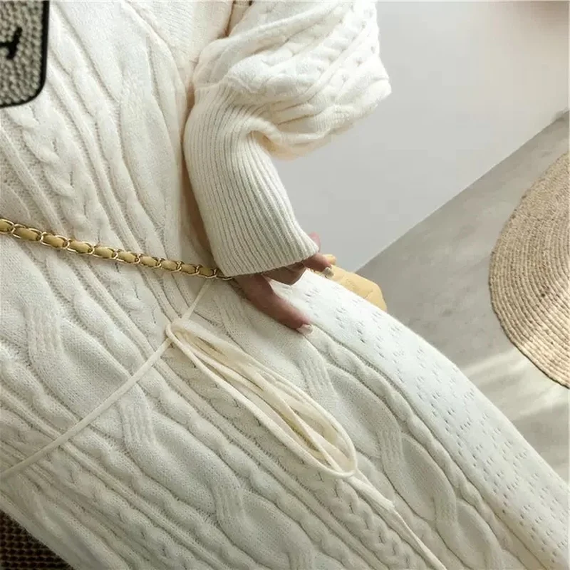 Elegant Long Sleeve Mermaid Dress With Sash Women Casual Autumn Winter Thick Sweater Dress Female Pollover Dress Vestidos 2021
Elegant Long Sleeve Mermaid Dress With Sash Women Casual Autumn Winter Thick Sweater Dress Female Pollover Dress Vestidos 2021