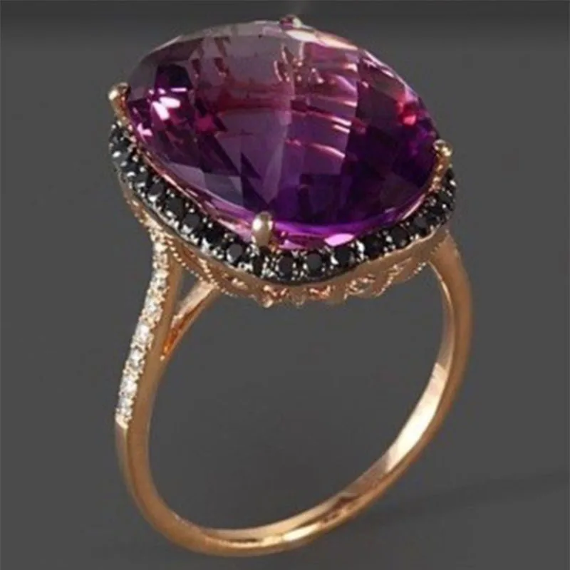 Classic Rose Gold Color Big Purple Geometric Crystal Rhinestone Zircon Ladies Ring for Women Party Wedding Jewelry Size 6-10
Classic Rose Gold Color Big Purple Geometric Crystal Rhinestone Zircon Ladies Ring for Women Party Wedding Jewelry Size 6-10