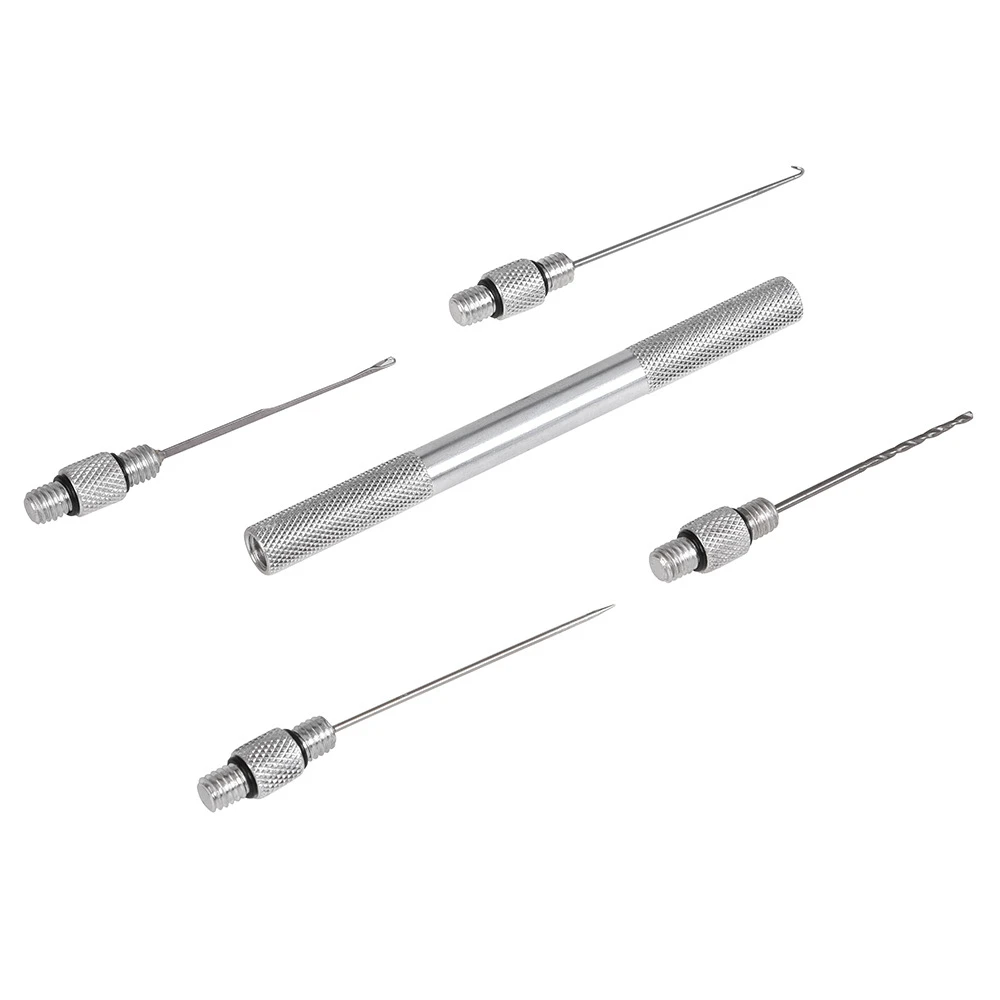 5-in-1 Carp Fishing Rigging Bait Needle Kit Tool Set Bait Boilie Drill Stringer Needle with Nonslip Aluminum Alloy Handle
5-in-1 Carp Fishing Rigging Bait Needle Kit Tool Set Bait Boilie Drill Stringer Needle with Nonslip Aluminum Alloy Handle