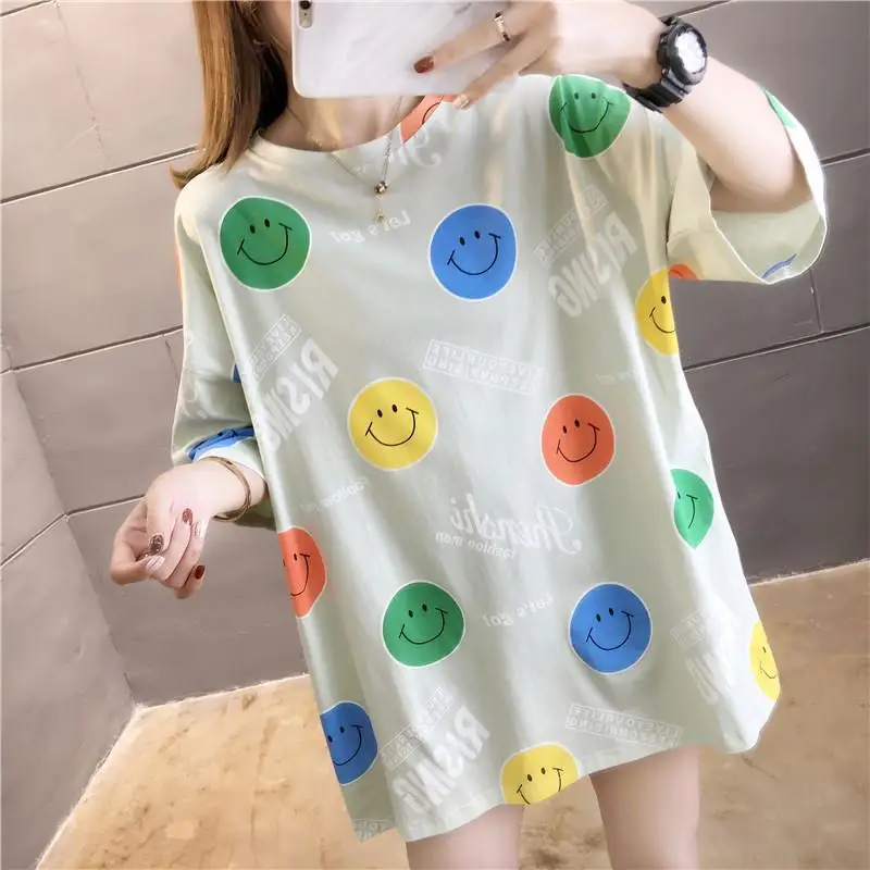 EasyGarment Summer Hot Loose Oversize Casual Top Tee for Women O Neck Low Price Ladies Basic Floral Short Sleeve T-Shirt
EasyGarment Summer Hot Loose Oversize Casual Top Tee for Women O Neck Low Price Ladies Basic Floral Short Sleeve T-Shirt