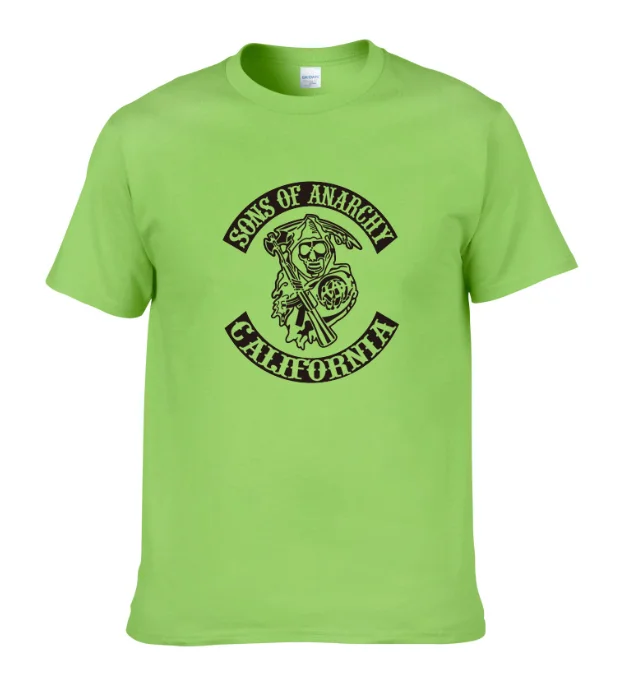 Creative design SONS OFANARCHY logo t shirt solid color cotton T Shirt Men's New Arrival Style Short Sleeve Men t-shirt 
Creative design SONS OFANARCHY logo t shirt solid color cotton T Shirt Men's New Arrival Style Short Sleeve Men t-shirt