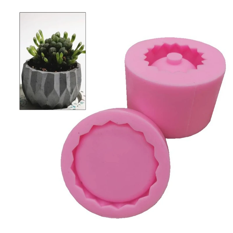 Succulents Flowerpot Epoxy Resin Mold DIY Crafts Casting Tool Concrete Planter Pot Silicone Mould