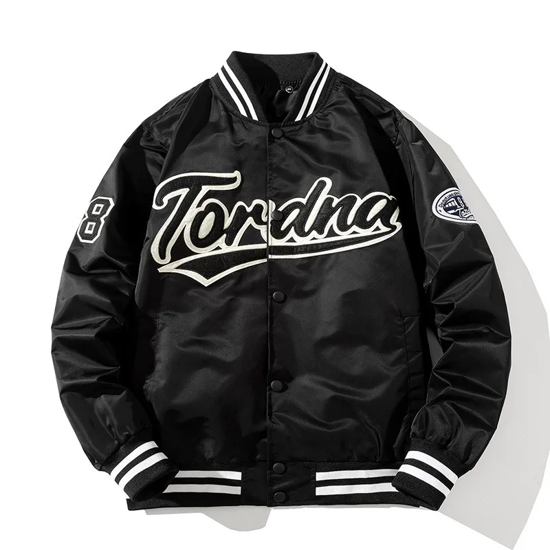 Men's and women's hip hop style Baseball Jacket, letter embroidery street clothes jacket, windbreaker, retro fashion,
Men's and women's hip hop style Baseball Jacket, letter embroidery street clothes jacket, windbreaker, retro fashion,