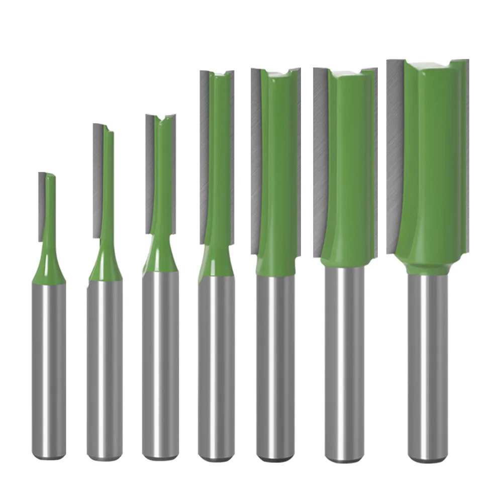 7Pcs 1/4" Shank Single Double Flute Straight Router Bit Tungsten Carbide Wood Milling Cutter DIY Woodworking Tools
7Pcs 1/4" Shank Single Double Flute Straight Router Bit Tungsten Carbide Wood Milling Cutter DIY Woodworking Tools