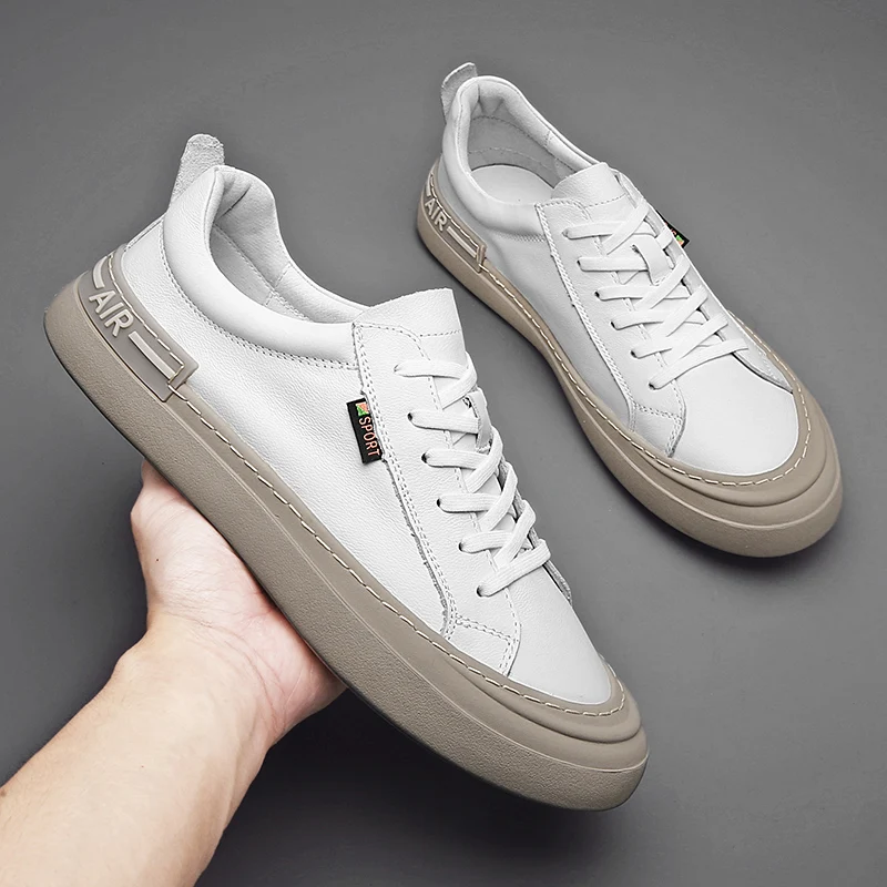 2020 New Summer Fashion PU Leather Men Casual Shoes Sneakers Footwear Soft Rubber Male Flats Shoes White Mens Vulcanized Shoes 
2020 New Summer Fashion PU Leather Men Casual Shoes Sneakers Footwear Soft Rubber Male Flats Shoes White Mens Vulcanized Shoes