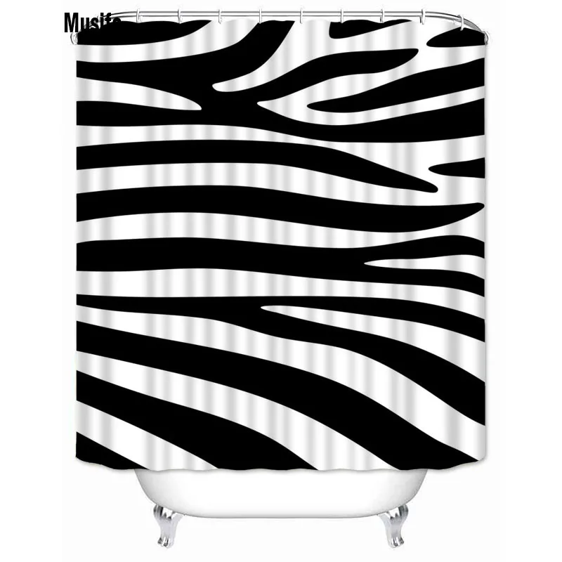 Musife Custom High Quality Black White Stripes Shower Curtain Waterproof Bathroom Polyester Fabric Bathroom Curtain
Musife Custom High Quality Black White Stripes Shower Curtain Waterproof Bathroom Polyester Fabric Bathroom Curtain