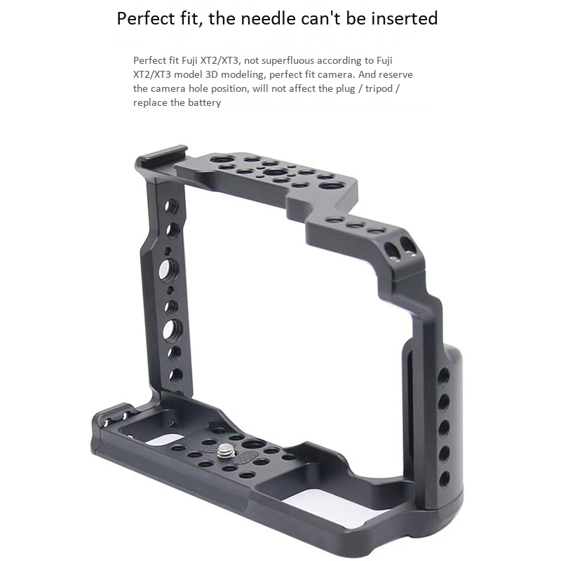 CNC Aluminum Camera Cage for Fujifilm X-T3 /XT3 /XT2 /X-T2 DSLR Photography Stabilizer Rig Protective Case Quick-Release 
CNC Aluminum Camera Cage for Fujifilm X-T3 /XT3 /XT2 /X-T2 DSLR Photography Stabilizer Rig Protective Case Quick-Release