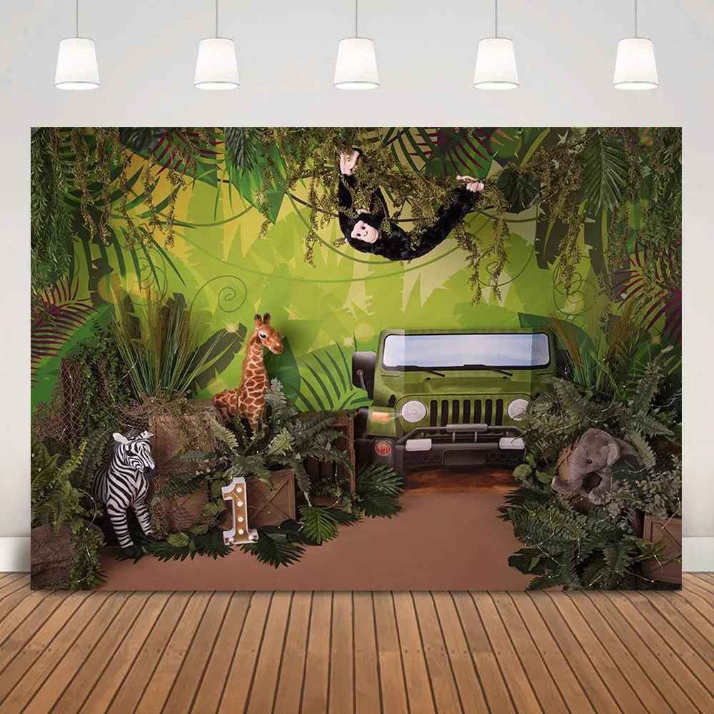 Wild Animals Safari Party Backdrop Woodland Kids One Birthday Background Green Jungle Forest Cake Smash Photography Photo Shoot
Wild Animals Safari Party Backdrop Woodland Kids One Birthday Background Green Jungle Forest Cake Smash Photography Photo Shoot
