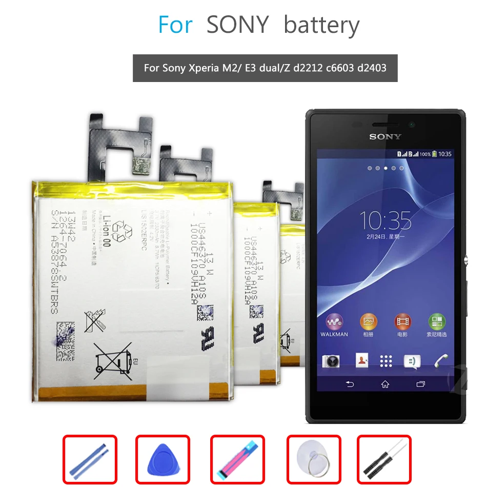 

Battery For Sony Z L36h Yuga C6600 C660X L36i C6602 S39h Xperia C CN3 Battery LIS1502ERPC / LIS1551ERPC 2330mAh