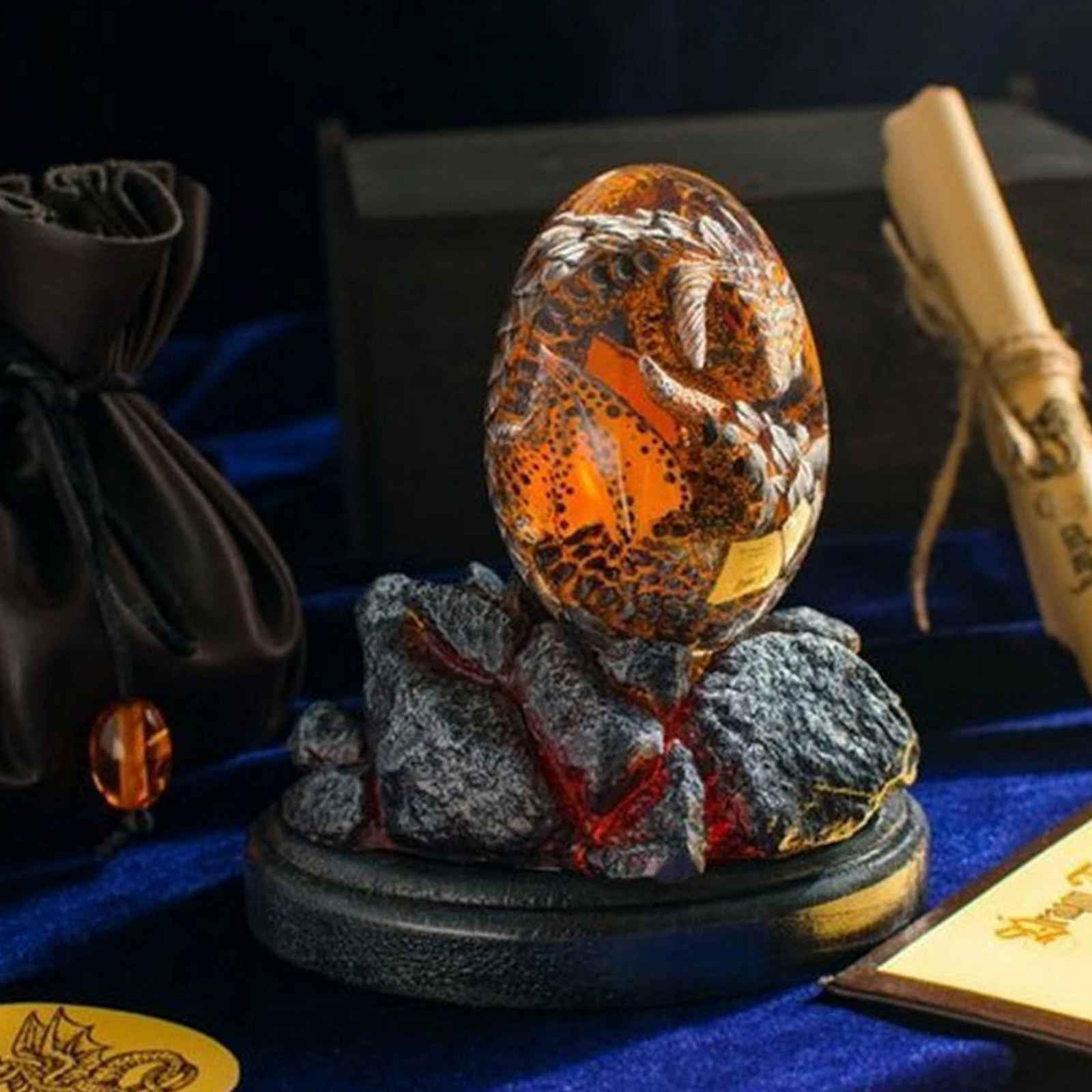 

Светящаяся лава, скульптура в виде яйца дракона, украшение для дома, декоративная коллекция, смола, яйцо динозавра, кристалл, минерал