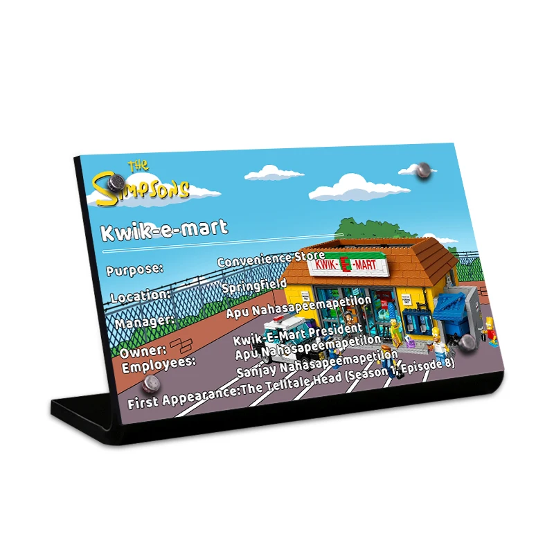 Creative Acrylic Display Stand Brand for 71016 Kwik-E-Mart Building Blocks Home Decor Bricks Collection Gift children Toys
Creative Acrylic Display Stand Brand for 71016 Kwik-E-Mart Building Blocks Home Decor Bricks Collection Gift children Toys