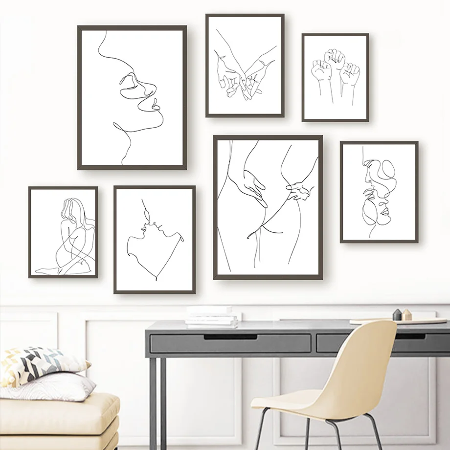 Sexy Woman Couple Fist Hand Abstract Line Wall Art Canvas Painting For Living Room Decor Nordic Posters And Prints Wall Pictures
Sexy Woman Couple Fist Hand Abstract Line Wall Art Canvas Painting For Living Room Decor Nordic Posters And Prints Wall Pictures
