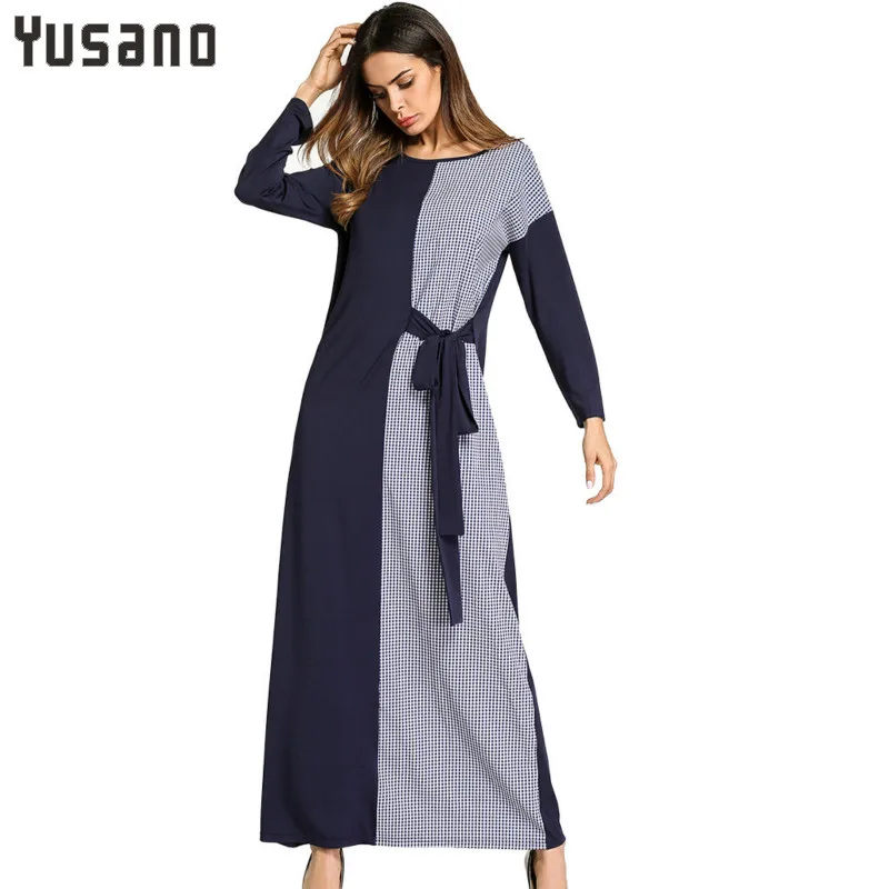 Фото Женские мусульманские платья Осенняя длинная юбка с круглым - купить