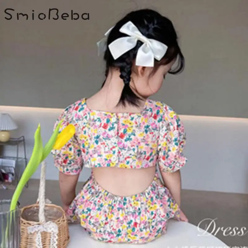 Girls 2021 Summer Newest Toddler Dress Korean Style Baby Sweet Back Hollow Out Short Sleeve Printed Floral Skirt Holiday Clothes
Girls 2021 Summer Newest Toddler Dress Korean Style Baby Sweet Back Hollow Out Short Sleeve Printed Floral Skirt Holiday Clothes