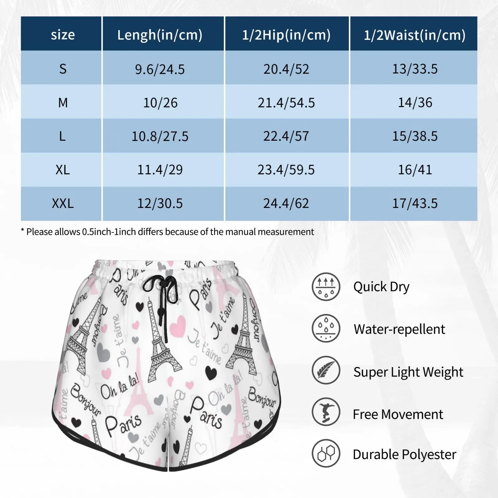 Paris , Parisian Mouth Cover , Eiffel Tower Washable , Reusable Fabric Swim Shorts Women Beach Shorts
Paris , Parisian Mouth Cover , Eiffel Tower Washable , Reusable Fabric Swim Shorts Women Beach Shorts