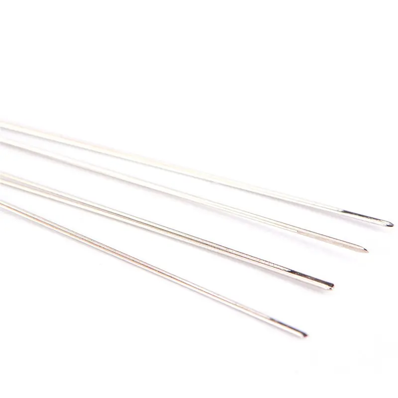 5PCS 102mm/114mm/127mm Big Eye Curved Beading Needles Threading String Cord Easy Jewelry Making Tools Dull Silver Plated Color 
5PCS 102mm/114mm/127mm Big Eye Curved Beading Needles Threading String Cord Easy Jewelry Making Tools Dull Silver Plated Color